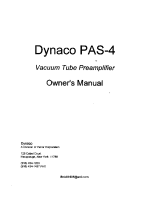 Dynaco PAS-4 - Owners Manual 